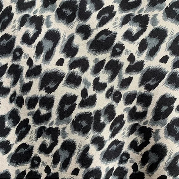 Salt + Soul Womens M Maxi Midi Skirt Gray Black White Leopard Animal Print Silky - Picture 3 of 7